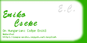 eniko csepe business card